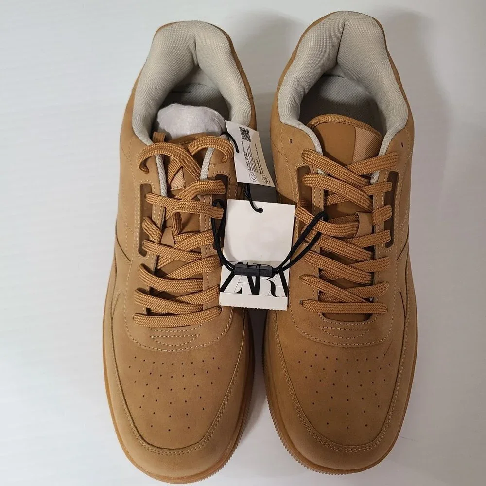 ZARA MONOCHROME TRAINERS BEIGE SIZE 14   2203/120
